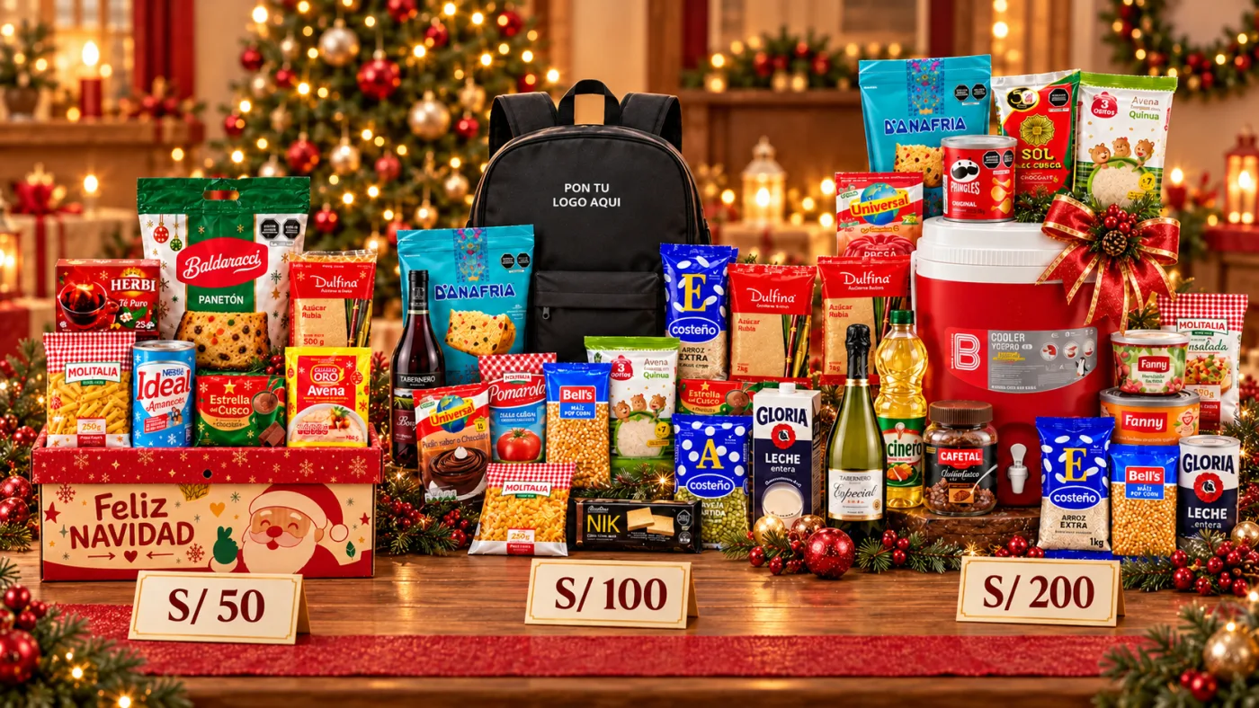 Canastas navideñas de distintos precios, desde una canasta económica hasta una ejecutiva