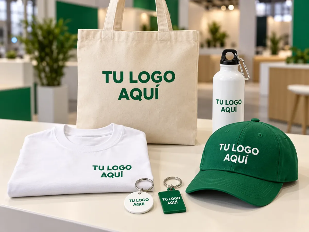 Kit para eventos: polo, tote bag, gorra, tomatodo y llaveros personalizados con logo