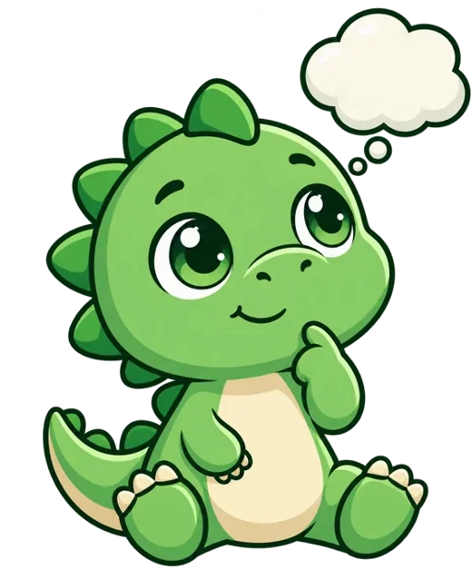 Mascota de NH Creativo pensando en una pregunta