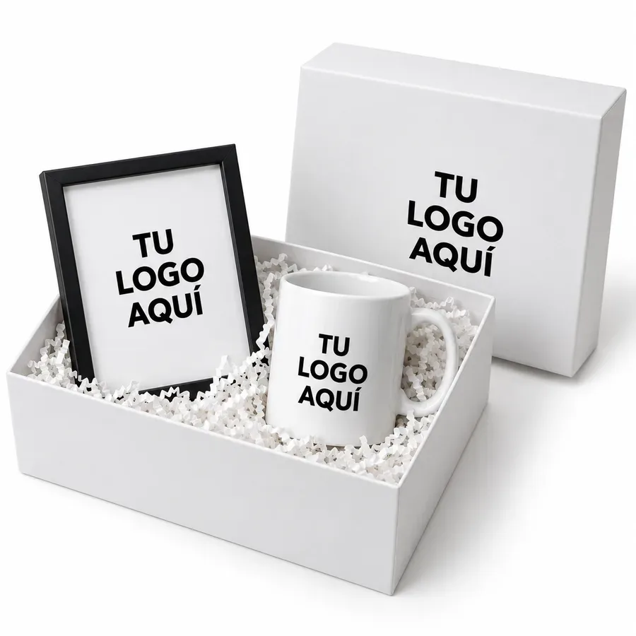 Box personalizado 1: cuadro + taza + caja con logo — NH Creativo