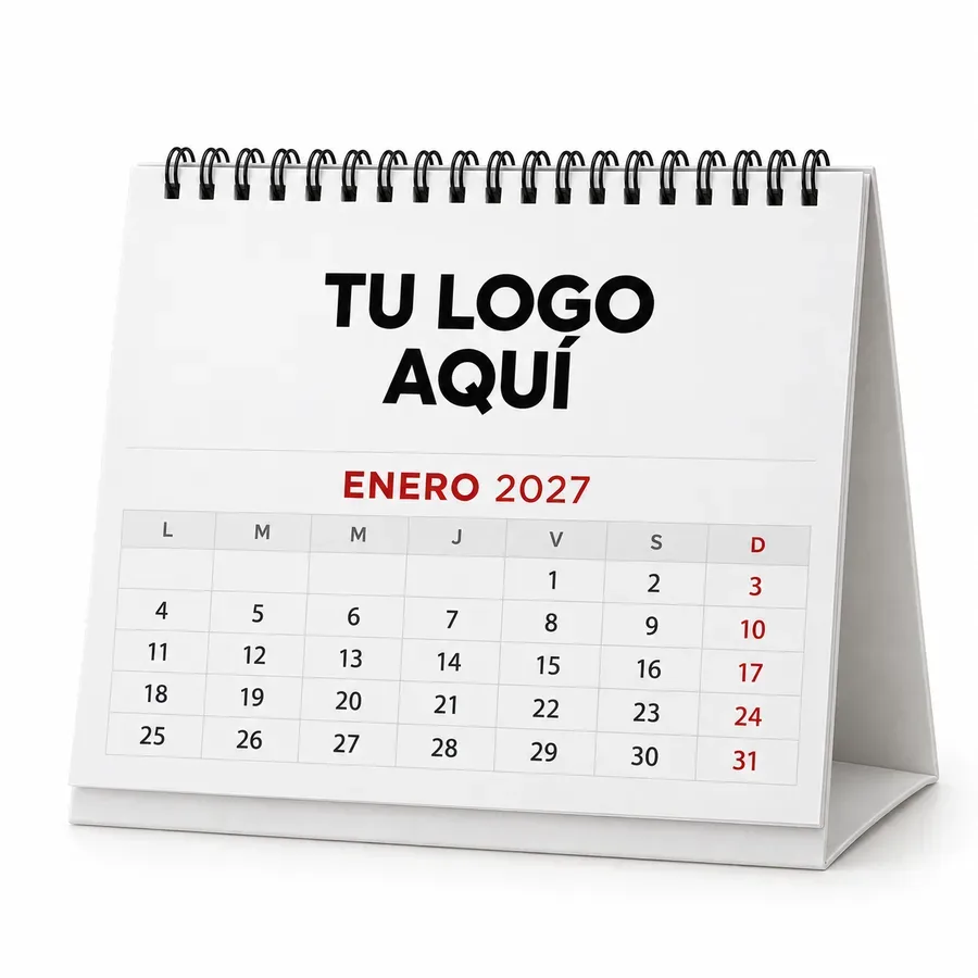 Calendario de escritorio con logo — NH Creativo