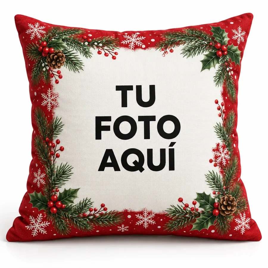 Cojín navideño personalizado con logo — NH Creativo