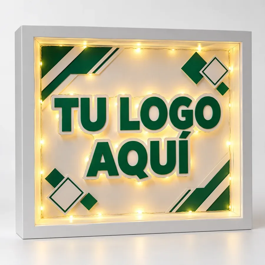 Cuadro 3D personalizado con logo — NH Creativo