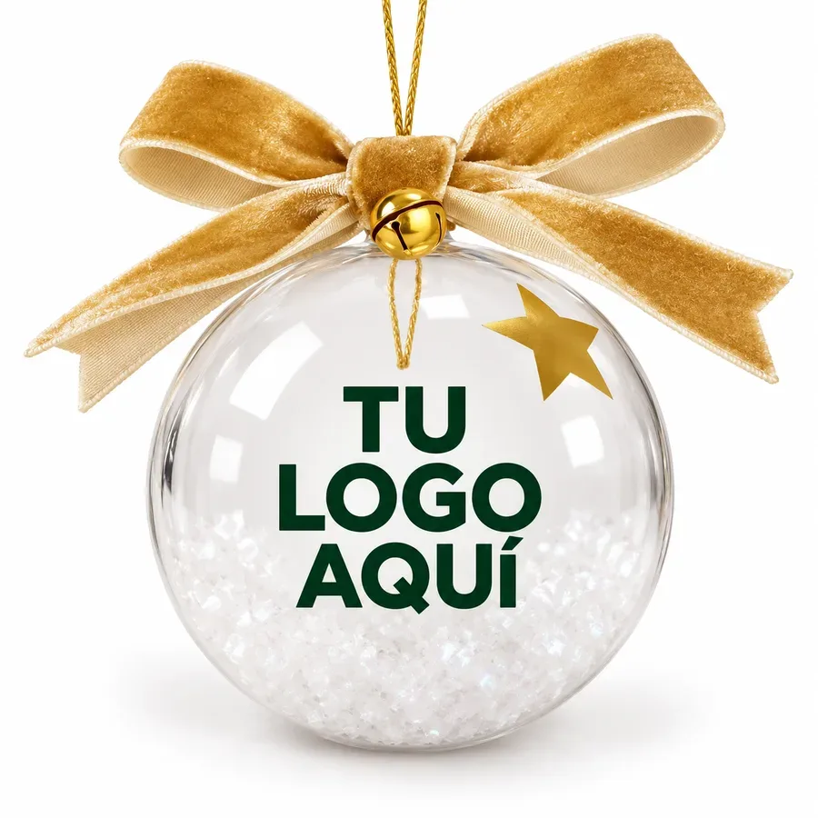 Esfera navideña decorada personalizada con logo — NH Creativo