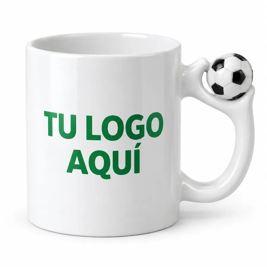 Taza 11 oz con asa de pelota con logo — NH Creativo