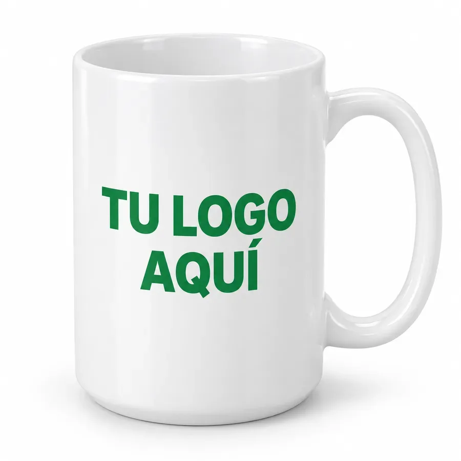 Taza blanca 15 oz personalizada con logo — NH Creativo