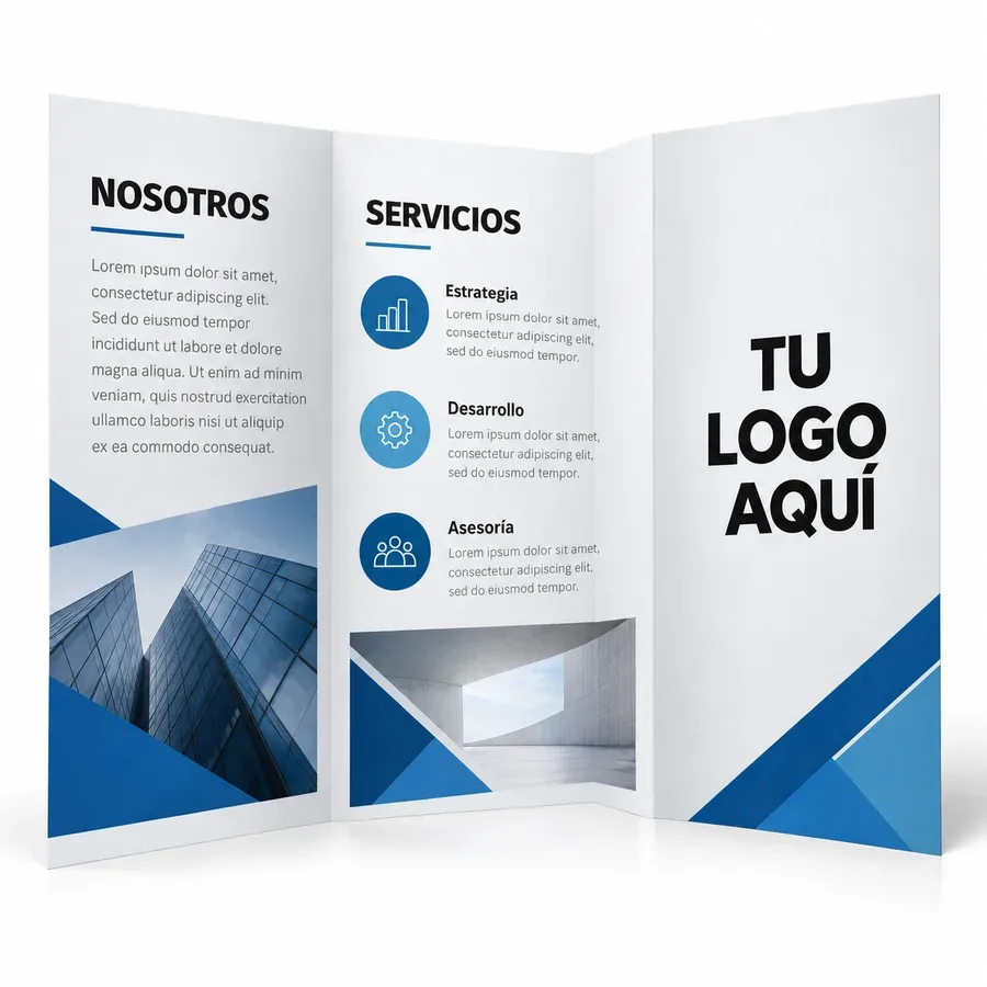 Tríptico personalizado con logo — NH Creativo